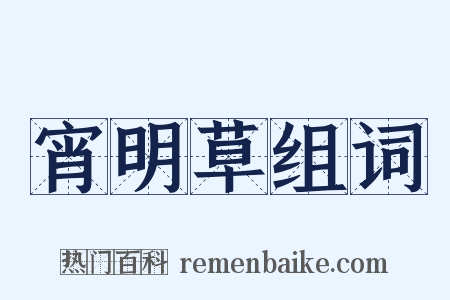 宵明草组词是什么意思的图片